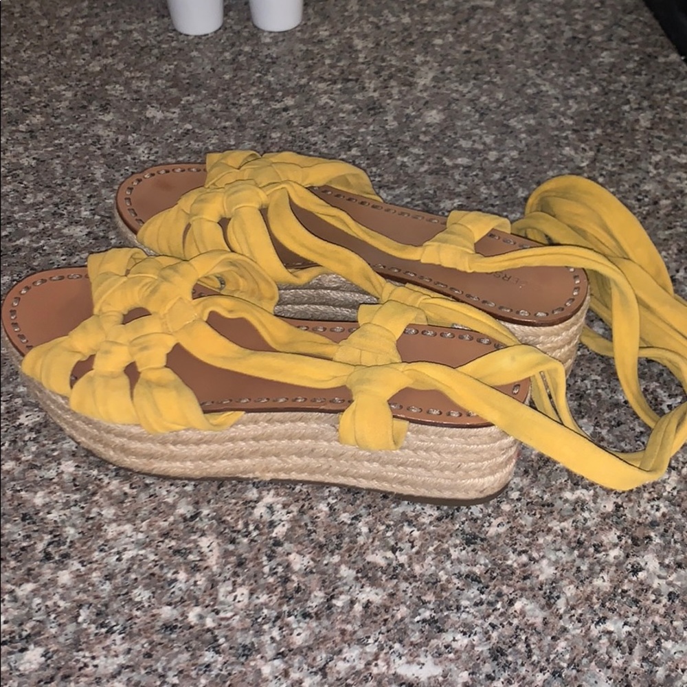 Yellow platform shoes